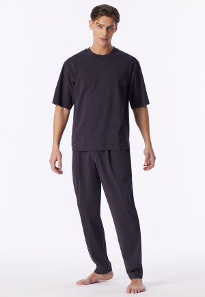 Oversized shirt met korte mouwen, grafiet - Mix+ Relax