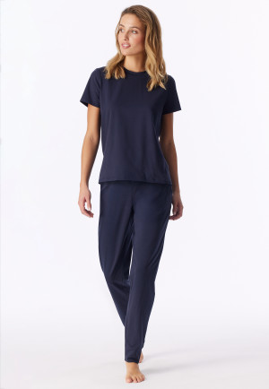Shirt kurzarm Ringel deep blue- Mix+Relax