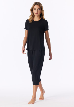 Shirt kurzarm schwarz - Mix+Relax