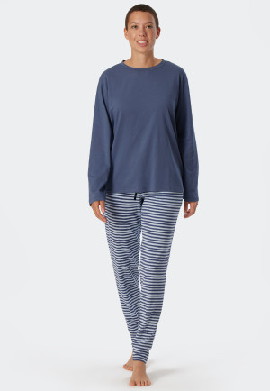 Tee-shirt manches longues bleu - Mix+Relax