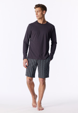 Shirt langarm graphit - Mix+Relax