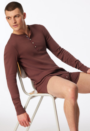 Shirt lange mouwen havanna - Revival Karl-Heinz