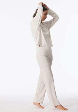 Shirt langarm Interlock Organic Cotton sand - Mix+Relax