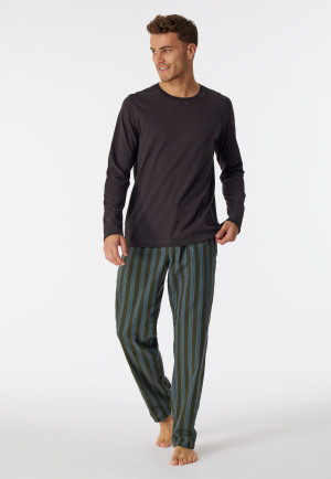 Shirt long-sleeved organic cotton anthracite - Mix & Relax