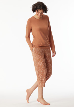Maglietta manica lunga scollo tondo ruggine - Mix+ Relax