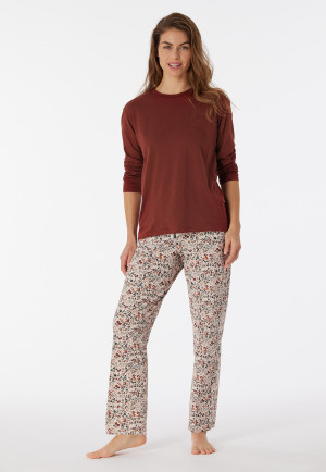 Maglia a maniche lunghe, color terracotta - Mix+Relax
