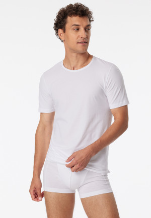 Shirts short-sleeved 2-pack organic cotton crew neck white - 95/5