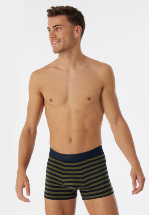 Shorts 3er-Pack Organic Cotton Webgummibund uni/gestreift mehrfarbig - 95/5
