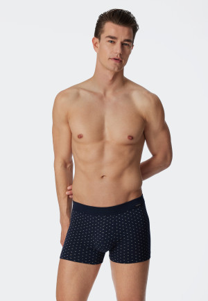 Short biologisch katoen met patroon donkerblauw/wit - Fashion Daywear