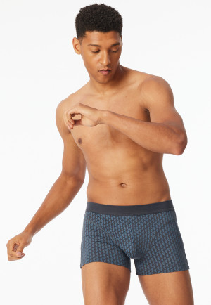 Shorts Organic Cotton gemustert graphit - Comfort Fit