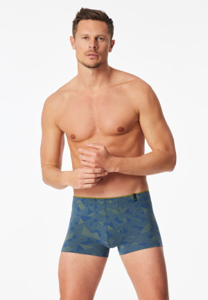 Patterned Modal Shorts, grass green - Long Life Soft