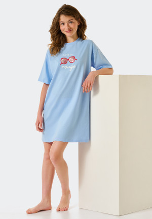 Sleepshirt kurzarm Organic Cotton Sonnenbrille air - Aquatic Flow