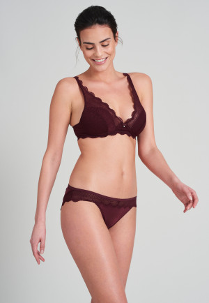 Soft BH ohne Bügel Allover-Spitze burgund - Feminine Lace