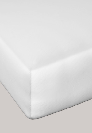Fitted sheet jersey white - SCHIESSER Home