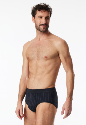 Sport slips met gulp strepen nachtblauw - Fine Interlock
