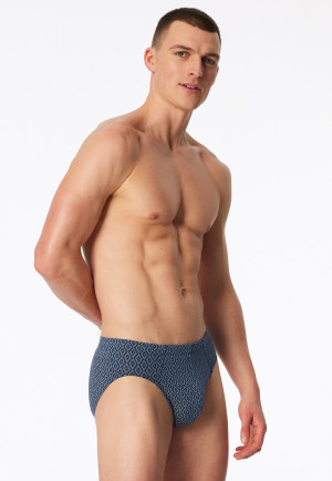 Supermini slip atlantisch blauw patroon - 95/5