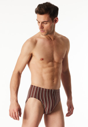 Supermini briefs striped burgundy - 95/5