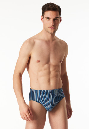 Slip supermini blu scuro a strisce - 95/5