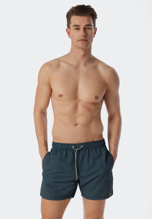 Swimshorts Webware oliv gestreift - Saltwater