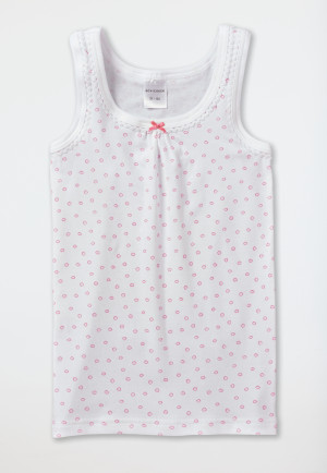 Maglietta intima bianca con pois rosa - Original Classics