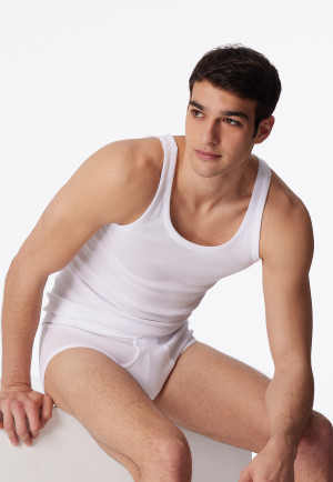 2-pack white undershirts - Essentials Feinripp