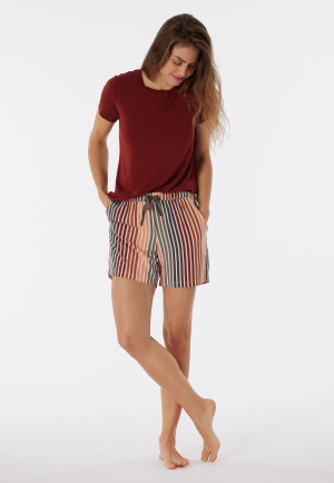 Woven pants short viscose stripes multicolored - Mix & Relax