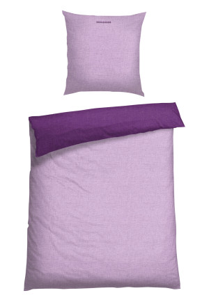 Set da 2 pezzi di biancheria da letto reversibile in Renforcé, viola - SCHIESSER Home