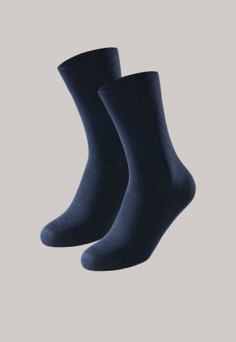 Chaussettes homme lot de 2 Micro Modal bleu nuit - Long Life Soft