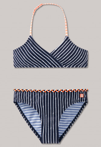 blue paisley swimsuit