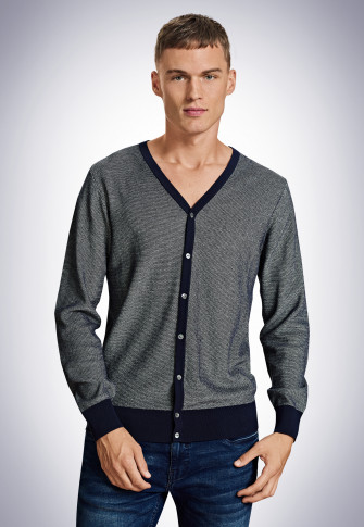 navy cardigan