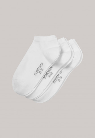 Sneakersokken voor dames 3-pack wit - Cotton Fit | SCHIESSER