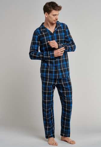 Herren Pyjama mit karierten Hosen Herren Pyjama mit karierten Hosen