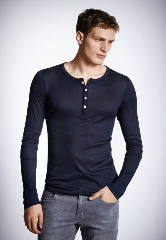 Long-sleeved shirt dark blue - Revival Heinrich