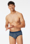 Sports briefs 2-pack fine rib fly indigo patterned - Original Classics