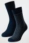 Herrensocken 2er-Pack Pima Baumwolle mehrfarbig - Long Life Cool