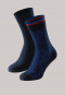 Herrensocken 2er-Pack Pima Baumwolle floral nachtblau/ royal - Long Life Cool