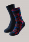 Herrensocken 2er-Pack Pima Baumwolle nachtblau/ mehrfarbig - Long Life Cool