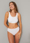 Slip taglio bikini confezione da 3 cotone biologico bianco - 95/5