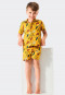 Pajamas short button placket organic cotton leopard yellow - Natural Love
