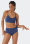 Bustier herausnehmbare Cups Spitze blau - Seamless Recycled Rib