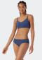 Zachte beha zonder beugel uitneembare cups kant blauw - Seamless Recycled Rib