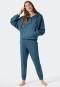 Hoodie langarm Lyocell Oversized Kapuze blaugrün - Mix+Relax Lounge