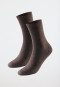 Damensocken 2er-Pack Organic Cotton braun-meliert - 95/5
