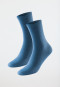 Chaussettes pour femme lot de 2 coton bio bleu jean - 95/5