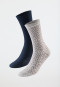Damessokken 2-pack stay fresh gestippeld veelkleurig - Bluebird