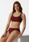 Bustier double rib organic cotton terracotta - Pure Rib