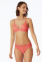 Soft bra double rib removable pads peach - Pure Rib