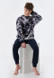 Pyjama lang badstof manchetten lichtgrijs met patroon - Teens Nightwear
