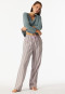 Pantaloni lunghi in flanella di cotone organico a strisce multicolore - Mix+Relax