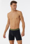 Long boxer briefs 2-pack organic cotton woven elastic waistband multicolored - 95/5